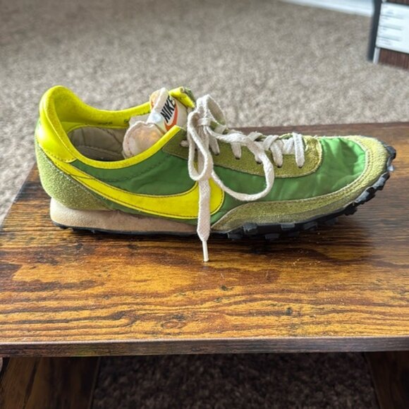Vintage Nike Waffles Late 1970s/Early 80s MadeIn USA Green Yellow Size 5 - Picture 7 of 16